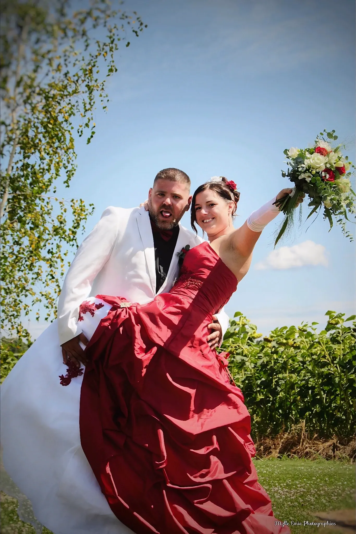Photo de mariage de ma cousine dans un slider ligthbox